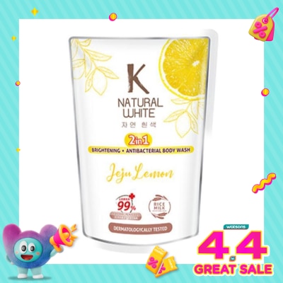 K NATURAL - Sabun Mandi Cair Jeju Lemon Pouch 400ml