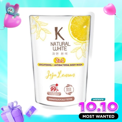 K NATURAL Sabun Mandi Cair Jeju Lemon Pouch 400ml image
