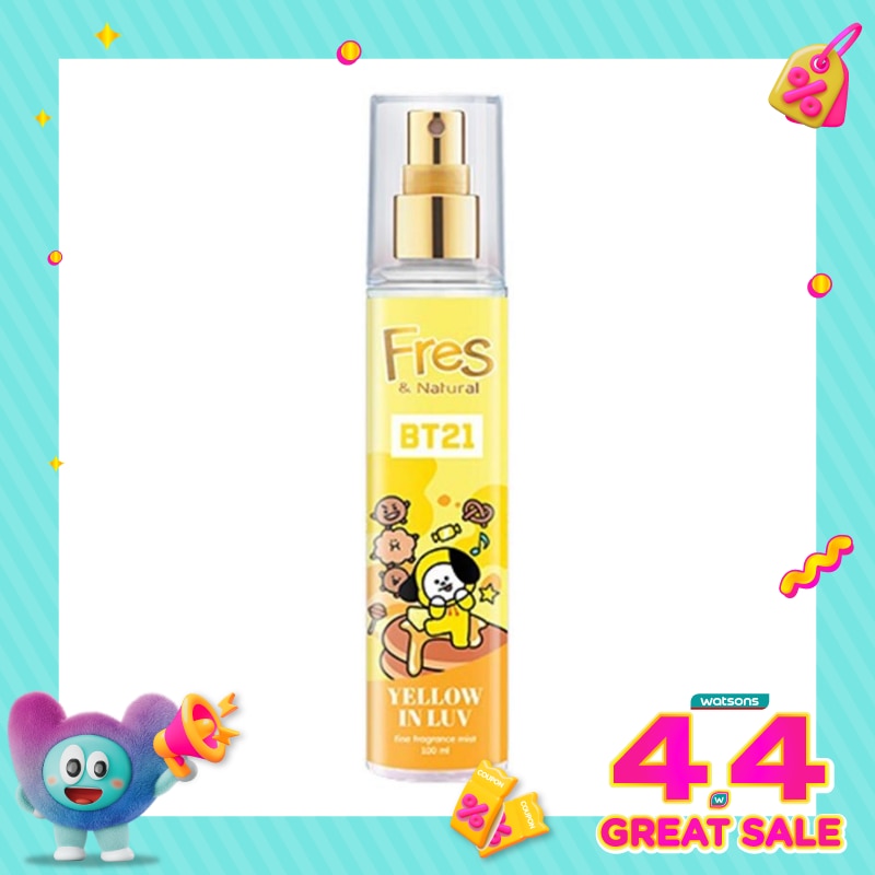Fres & Natural Spray Cologne BT 21 Yellow In Luv Botol 100 ml