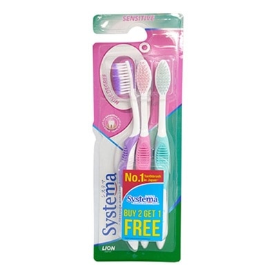 SYSTEMA Systema Toothbrush Nine Degree Sensitive Kemasan Ekonomis Isi 3