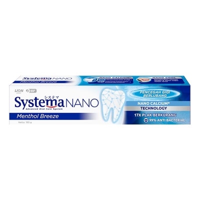 SYSTEMA Systema Pasta Gigi Pencegah Gigi Berlubang Menthol Breeze Tube 190Gr image