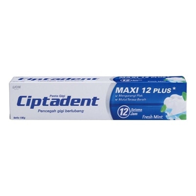 CIPTADENT Ciptadent Pasta Gigi Pencegah Gigi Berlubang Maxi 12 Fresh Mint Tube 190G