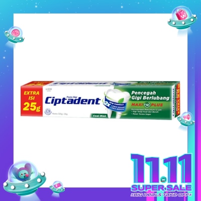CIPTADENT Ciptadent Pasta Gigi Maxi Jumbo Cool Mint 225+25 G