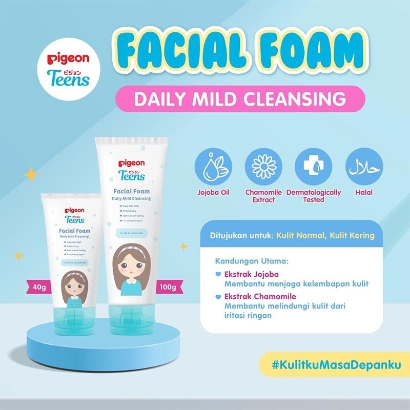 Pigeon Teens Facial Foam Daily Mild Cleansing 100ml