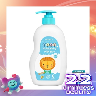 WATSONS W MOIST MILK BABY BATH 500ML