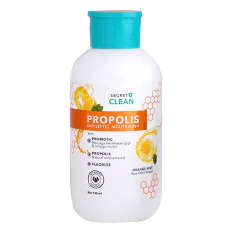 Secret Clean Propolis Antiseptic Mouthwash Orange Mint 150ml