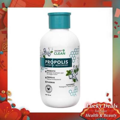 SECRET CLEAN Secret Clean Propolis Antiseptic Mouthwash Peppet Mint 150ml