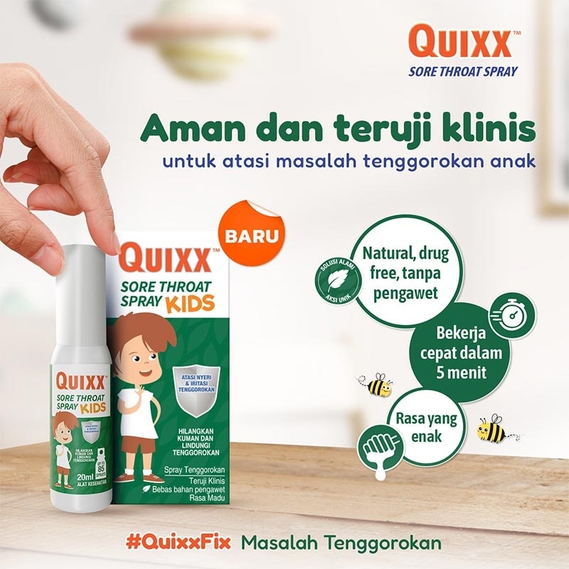 Quixx Sore Throat Kids Spray 20Ml