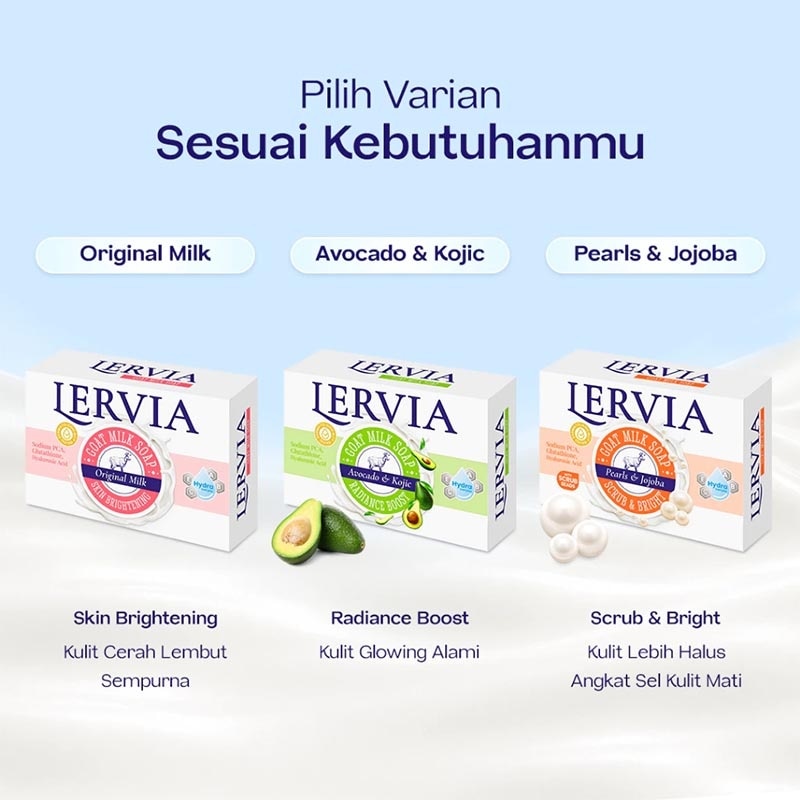 Lervia Sabun Susu Milk 90 g image