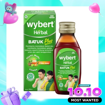 WYBERT Wybert Herbal Batuk Plus Syrup 100 Ml image