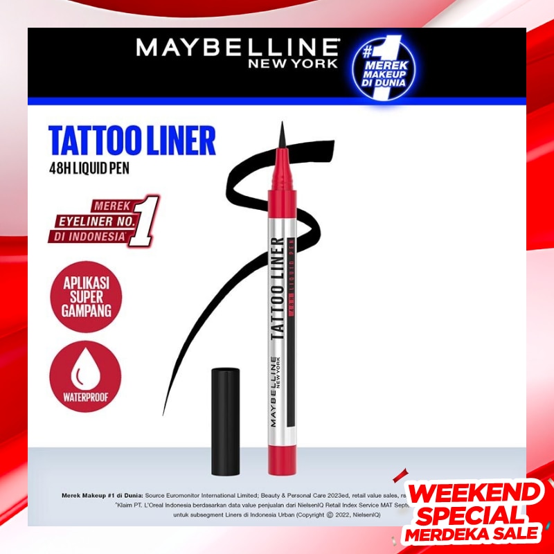 MAYBELLINE Maybelline Tattoo Eye Liner 48H Liquid Pen Black