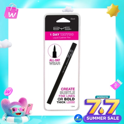 BYS - BYS 1 Day Tattoo Liquid Eyeliner Pen Black 1.5ml