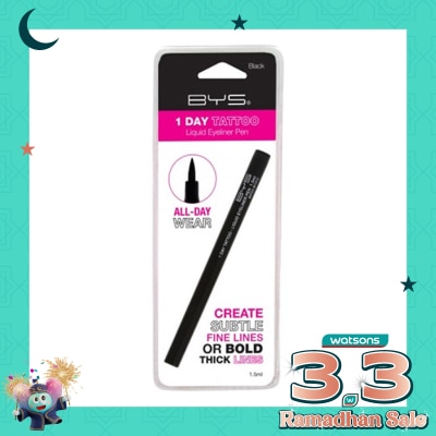 BYS BYS 1 Day Tattoo Liquid Eyeliner Pen Black 1.5ml