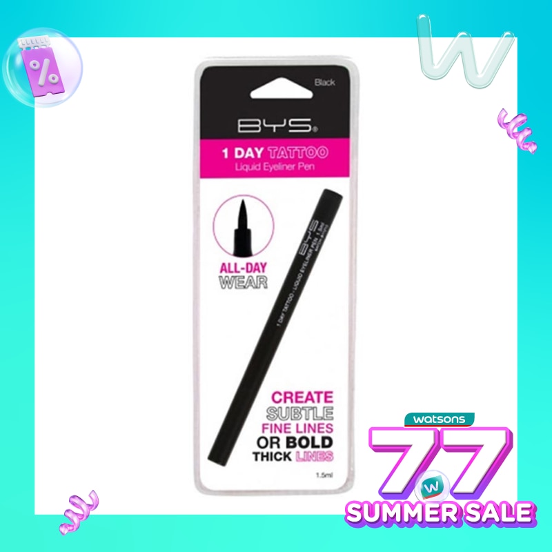 BYS 1 Day Tattoo Liquid Eyeliner Pen Black 1.5ml