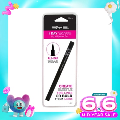 BYS - BYS 1 Day Tattoo Liquid Eyeliner Pen Black 1.5ml