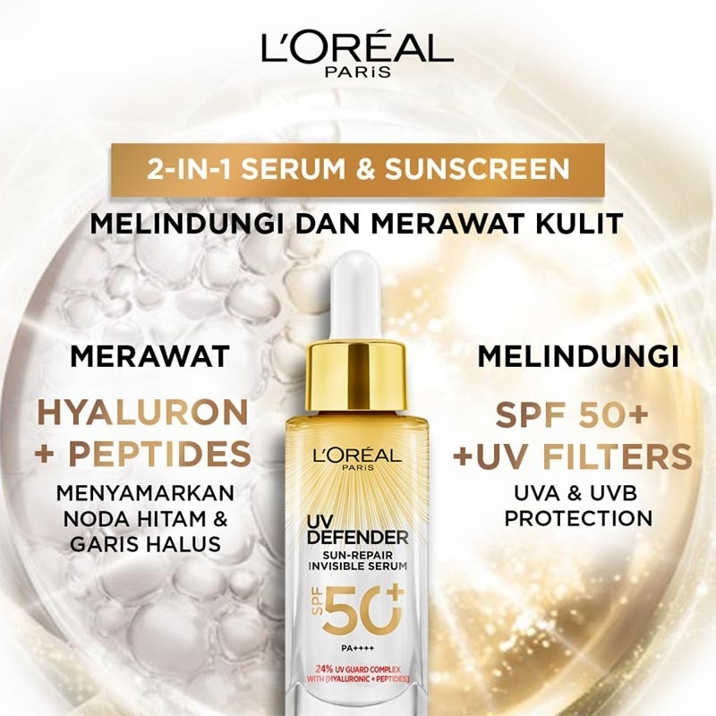 Loreal Paris UV Defender Sun-Repair Invisible SPF50+ 2in1 Serum 30 mL