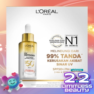 L'OREAL Loreal Paris UV Defender Sun-Repair Invisible SPF50+ 2in1 Serum 30 mL