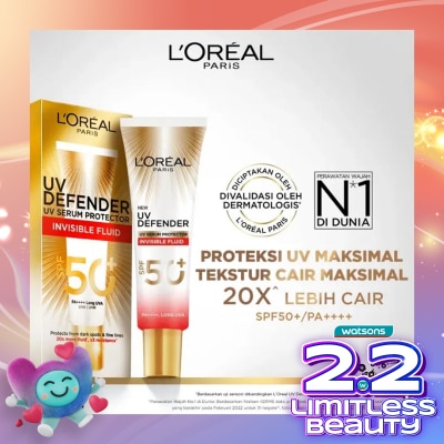 L'OREAL Loreal UV Defender SPF 50+ PA++++ Long UVA Invisible Fluid 30ml