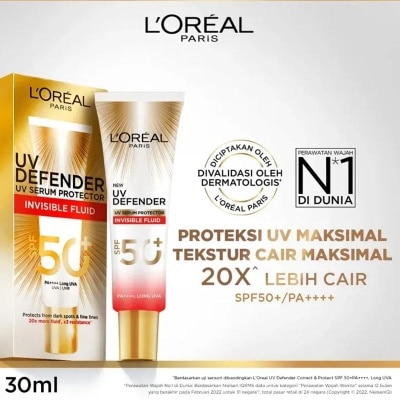 L'OREAL Loreal UV Defender SPF 50+ PA++++ Long UVA Invisible Fluid 30ml