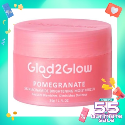 GLAD2GLOW Glad2Glow Pomegranate 5% Niacinamide Brightening Moisturizer 30g