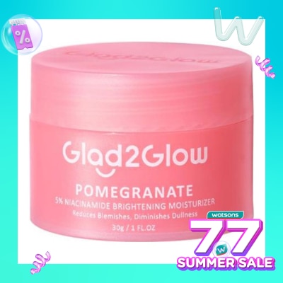 GLAD2GLOW Glad2Glow Pomegranate 5% Niacinamide Brightening Moisturizer 30g