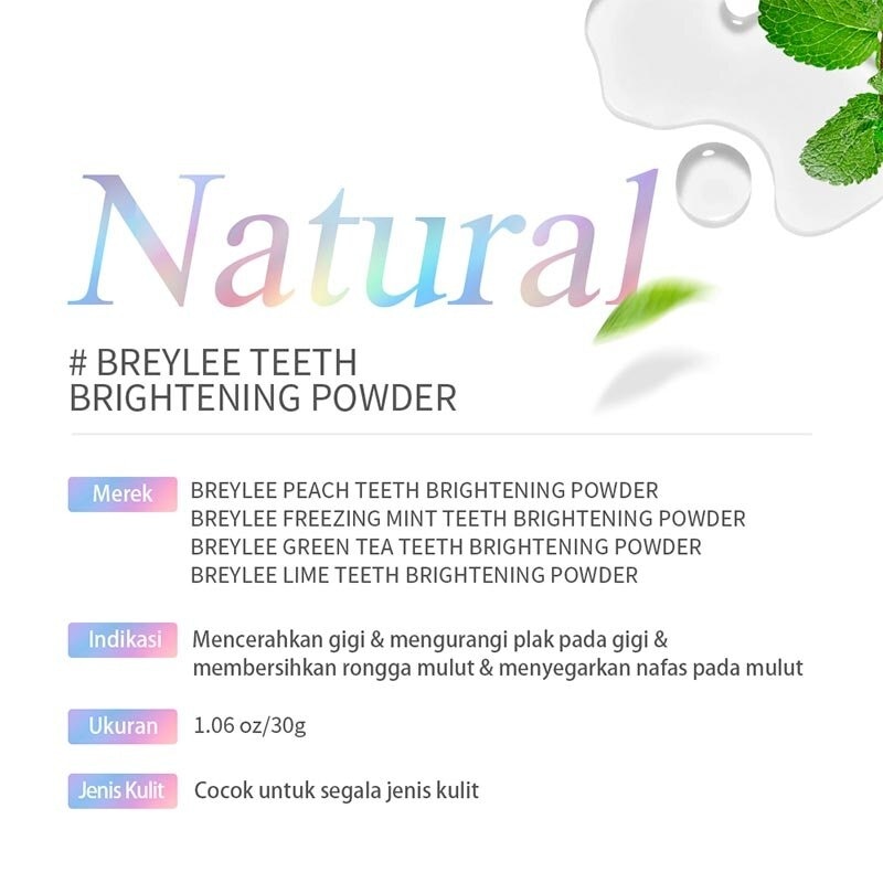 BREYLEE LIME TEETH BRIGHT POWDER 30GR