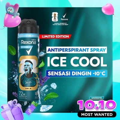 REXONA Men [Limited Edition] FIFA Antiperspirant Aerosol Deodorant Spray Ice Cool 135ml image