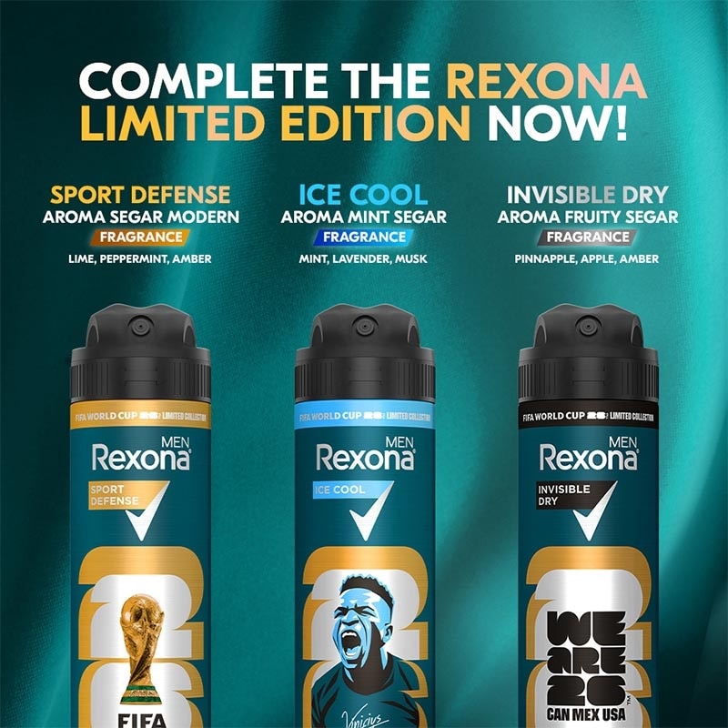 Men [Limited Edition] FIFA Antiperspirant Aerosol Deodorant Spray Sport Defense 135ml