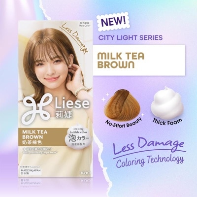 LIESE Hair Color Creamy Bubble Color Milk Tea Brown image