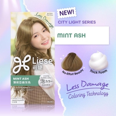 LIESE Hair Color Creamy Bubble Color Mint Ash image
