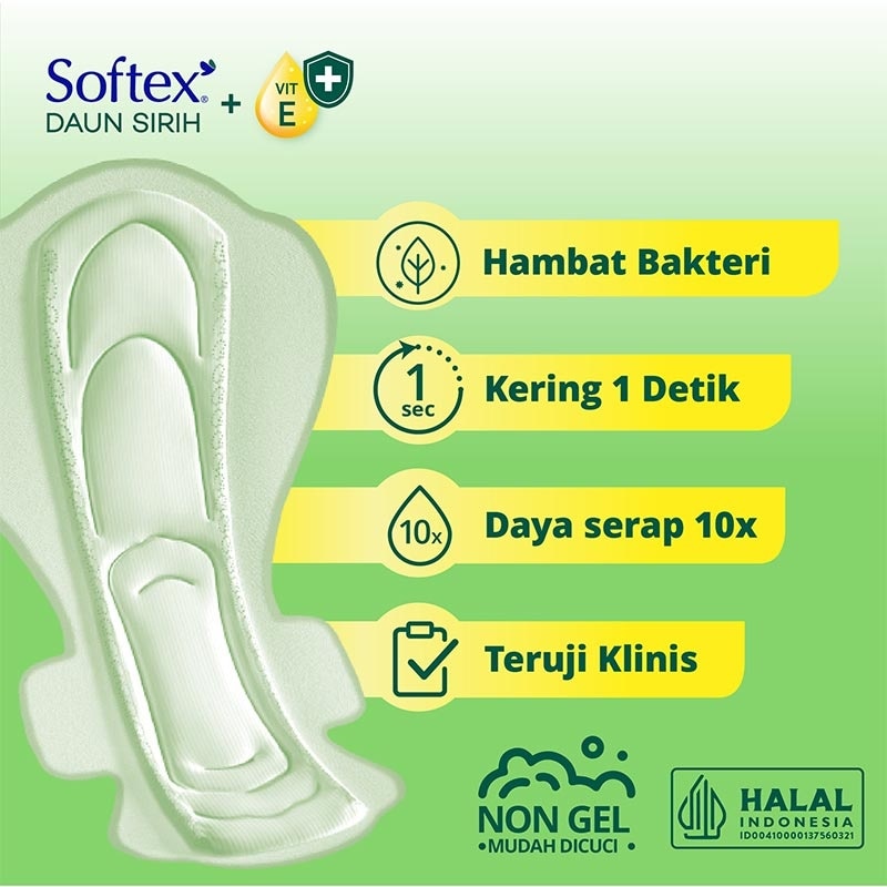 Softex Daun Sirih 42Cm 8'S