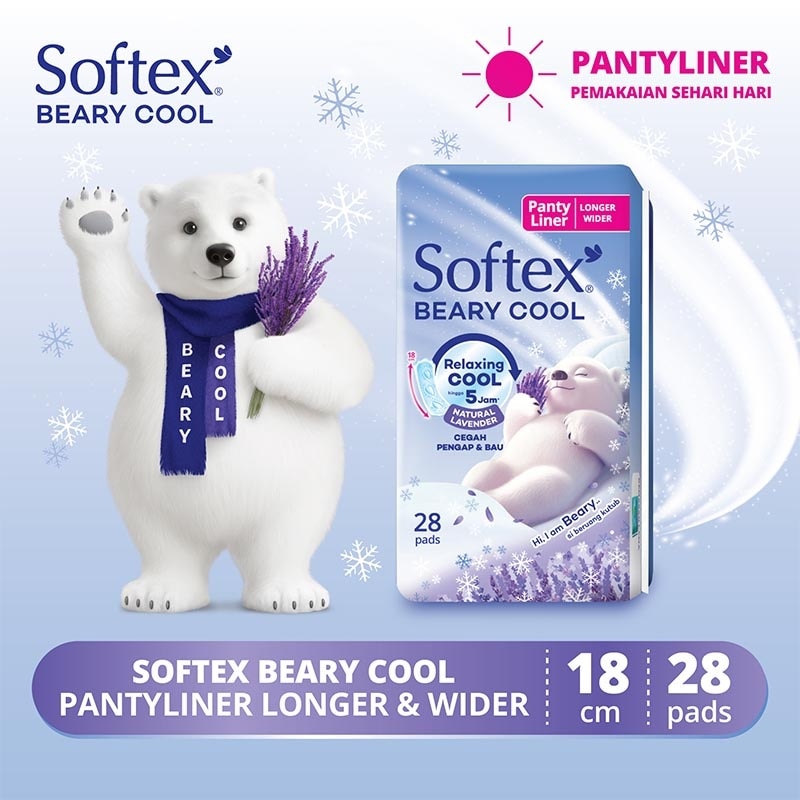 Beary Cool Pantyliner Longer Wider 28'S