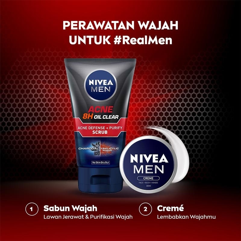 NIVEA MEN F/SCRUB ACNE DEF+PURIFY 100ML