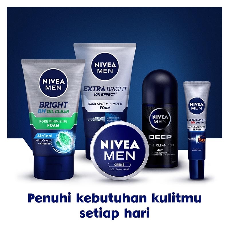 Nivea MEN Extra Bright Dark Spot Minimizer Foam 50mL