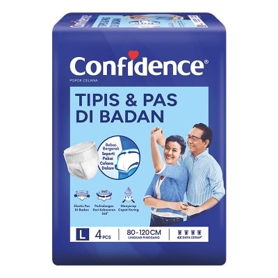 CONFIDENCE Pants Tipis & Pas di Badan L 4'S - Popok Celana