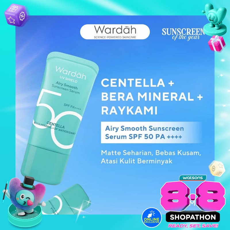 Wardah UV Shield Airy Smooth Sunscreen Serum SPF50 PA++++ 25ml image