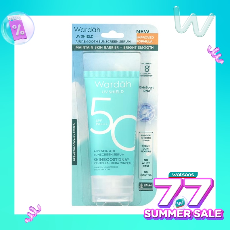 Wardah Uv Shield Airy Smooth Sunscreen Serum Spf50 25Ml