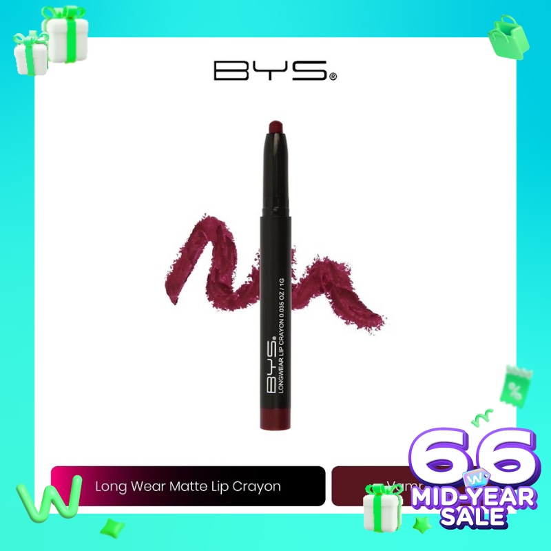 BYS Longwear Matte Lip Crayon M06 Vampish 1g
