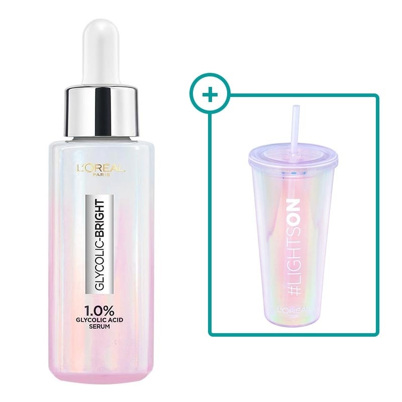 L'Oreal Glycolic Bright Instant Glowing Face Serum 30ml + Tumblr Glyco