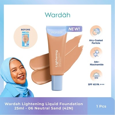 WARDAH Wardah Lightening Liquid Foundation 06 Neutral Sand (42N) 25ml