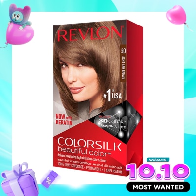 REVLON Colorsilk Beautiful Color 50 Light Ash Brown image
