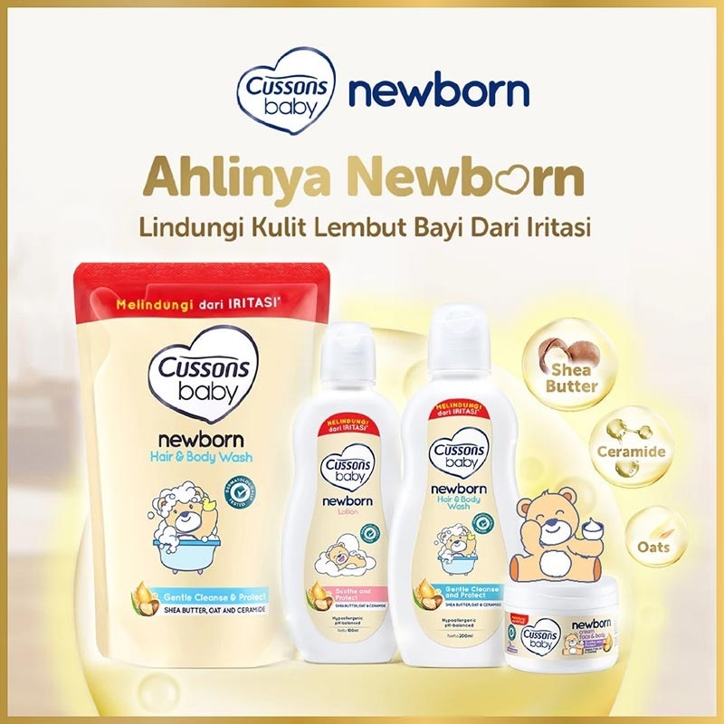 Cussons Baby Hair & Body Wash Newborn Refill 400ml