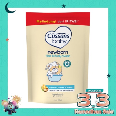 CUSSONS Cussons Baby Hair & Body Wash Newborn Refill 400ml