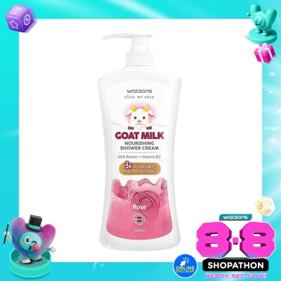 WATSONS COLLECTION - Goat Milk Nourishing Rose Shower Cream 1000ml image