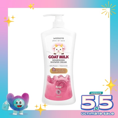 WATSONS - Goat Milk Nourishing Rose Shower Cream 1000ml