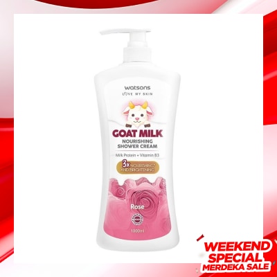 WATSONS Watsons Goat Milk Nourishing Rose Shower Cream 1000ml
