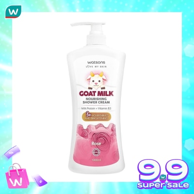 WATSONS Watsons Goat Milk Nourishing Rose Shower Cream 1000ml