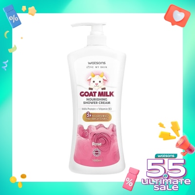 WATSONS Watsons Goat Milk Nourishing Rose Shower Cream 1000ml
