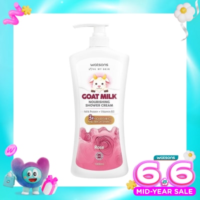 WATSONS COLLECTION - Goat Milk Nourishing Rose Shower Cream 1000ml