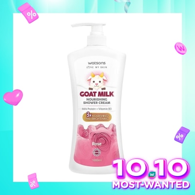 WATSONS Watsons Goat Milk Nourishing Rose Shower Cream 1000ml